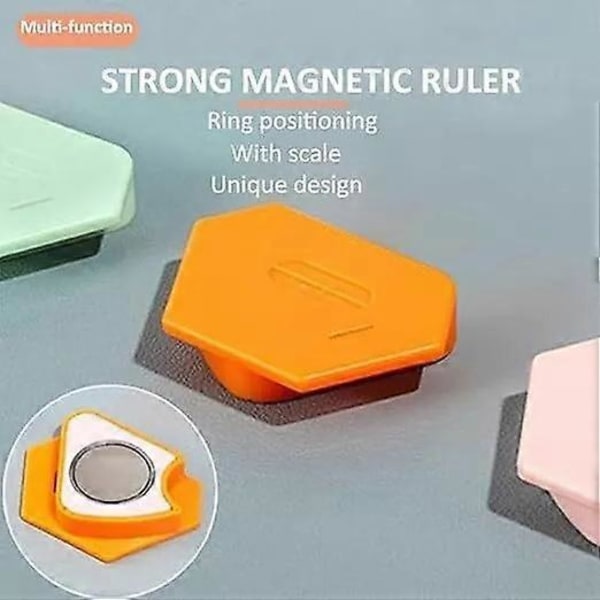 Ompelimakoneen monitoimityökalu monikulmainen vahva magneettinen mitta orange