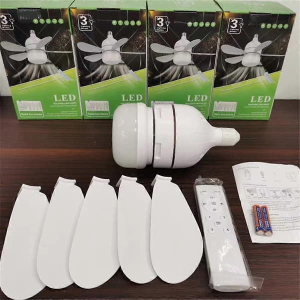 Moderne LED Loftventilator med Lys Dæmpbar E27 Soveværelse Stue Ventilator Lampe 5 blade fan light