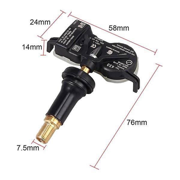 Dekktrykksensor TPMS 68313387AB for Compass Durango 500X