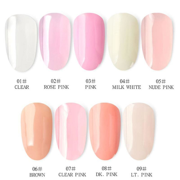 30ml nagelgel nagelkonst transparent kamouflagefärg fiberglas hård gelé