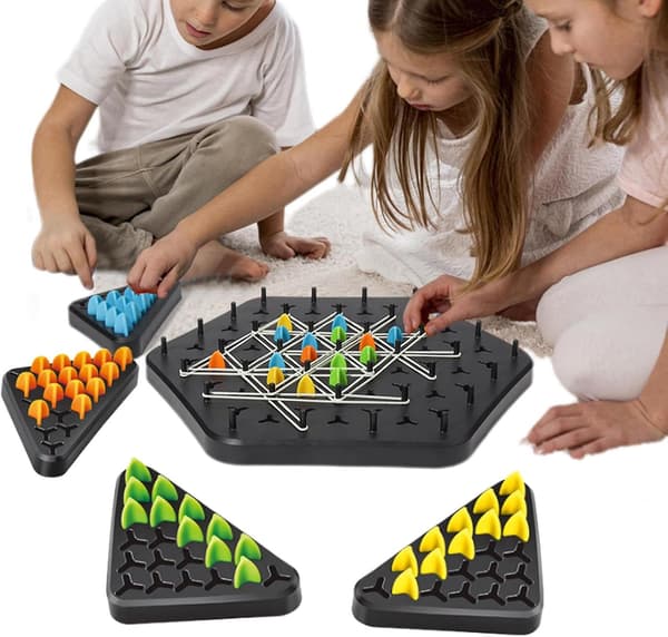 Roliga Triangulära Schackspel, Strategiska Triangulära Schackbrädespel för Familjefester, Klassiska Bordsspel