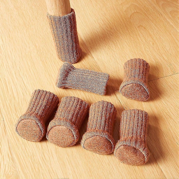 24 st Stolskydd Möbelstrumpor Halksäkra Elastiska Stolsbensstrumpor, Stickade Möbeldynor För Möbelfötter Med Omkrets Från 3\" Till 5\"