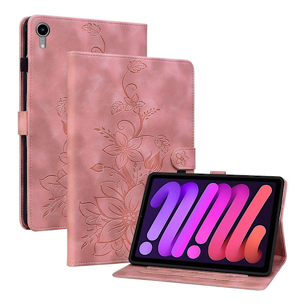 Uritettu nahkakuori iPad mini 6:lle pink