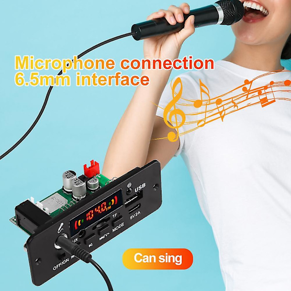 80W Forstærker Trådløs Bluetooth 5.0 MP3 WMA Dekoderkort 12V Bil FM Radio Lydmodul USB TF MP3 Afspiller Med Fjernbetjening