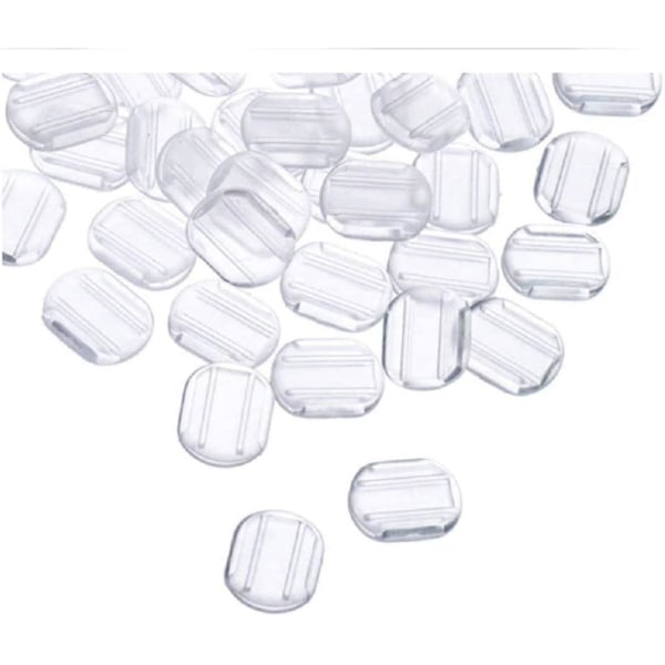 100 Pcs Clear Comfort Pads Earring Cushion for Clip on Earrings,0.39IN*0.55INTransparent invisible ear clip pad oval non-slip pad