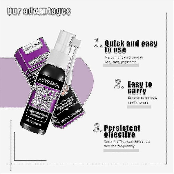 30ml Jaysuing Hiusten Volumointisuihke Fluffy Volumointisuihke Ylimääräinen Volyymi Magic Styling Gel Unisex |