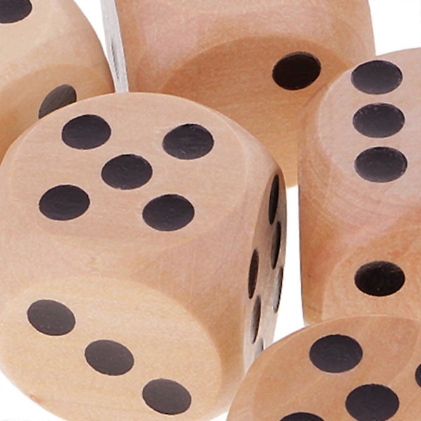 2x5 Styk/Sæt 3cm Træ Terninger D6 Sekssidede Prikkede Terninger til D&D TRPG Legetøj Sort