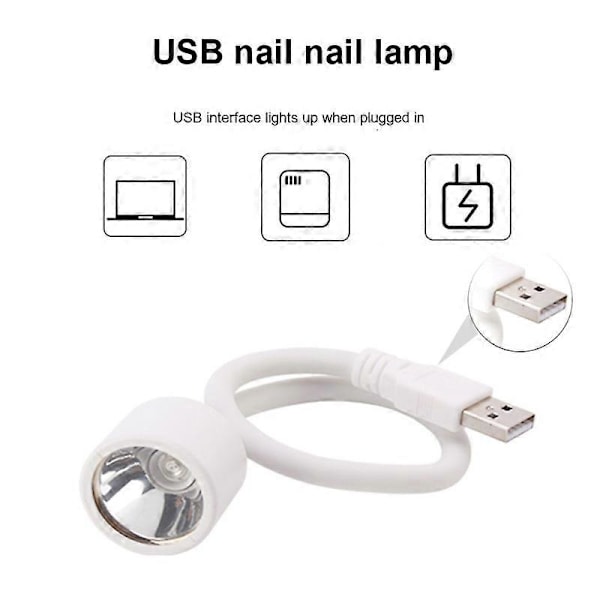6W Mini Nagellampa Enfinger Manikyr Fototerapilampa LED Liten P