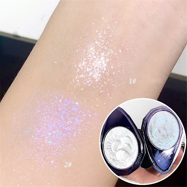 Lilla Diamant Highlighter Pudder Glitter Palett Makeup Glow Ansikt Kontur Shimmer Illuminator Highlight Kosmetikk Engros