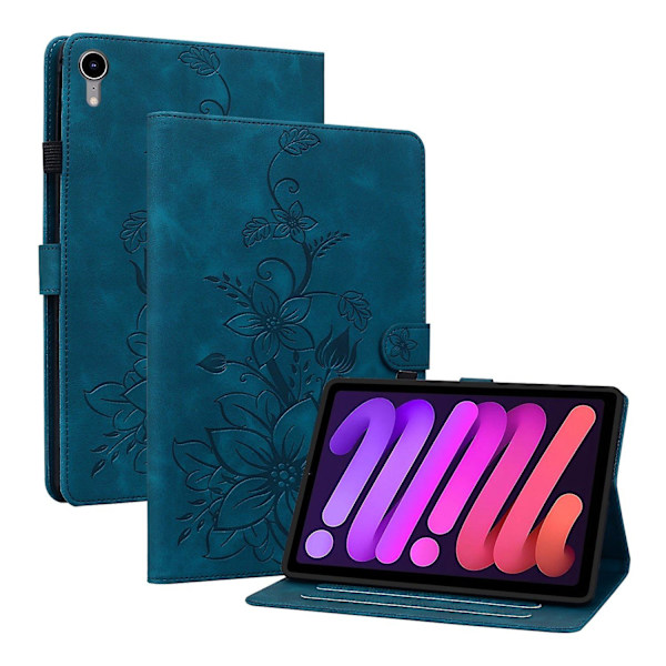 Uritettu nahkakuori iPad mini 6:lle dark blue