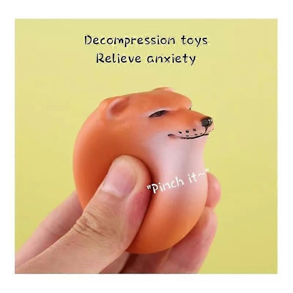 Shibako Hund Squishy Ägg, Långsamt Stigande Squishy Fidget Stressavlastande Leksaker för Arbete 2pcs