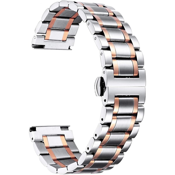 Armband i rostfritt stål med raka & böjda ändar 5 färger (guld, silver, svart, roséguld, guld-silver tvåfärgad) Storlek (18 mm) Alla hjärtans dag-gåvor