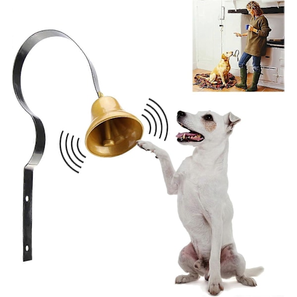 Gold Pet Training Bell, Metal Pet Bell, Interactive Pet Toy for Dog Potty Training and Communication