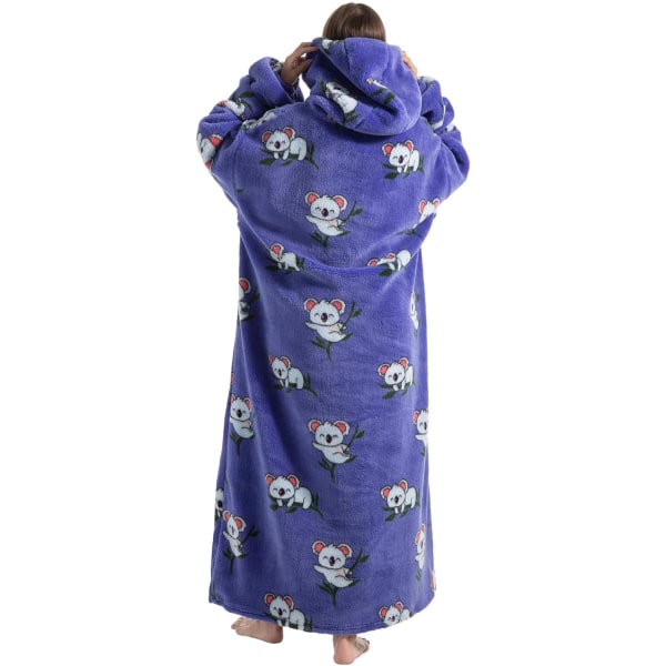 Oversized hoodiefilt för kvinnor Vuxna Oversized Wearable Hoo Koala-extra Long