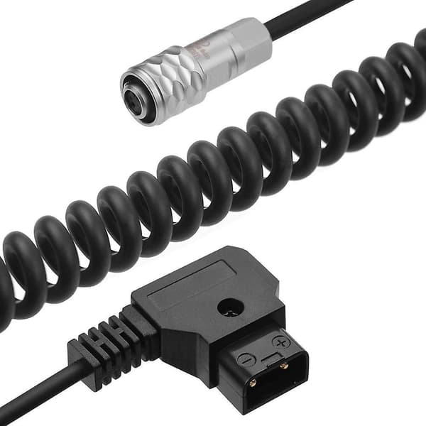 D-Tap til BMPCC 4K strømkabel - 2-pin låsing, kompatibel med V-Mount-batteri