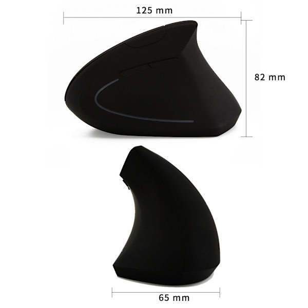 Ergonomisk Vertikal Mus Trådløs Mus til Kontoret