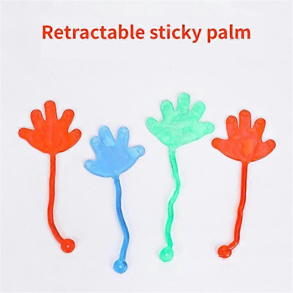 Sjove Sticky Hands Legetøj til Børn Elastisk Strækbar Sticky Palm Poop Klatring Trick Hands 10pcs