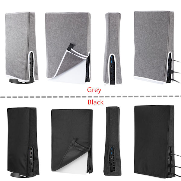 PS5 pölysuoja ohut ja yksinkertainen versio, sopii Sony PS5 Slim -pelikonsolille gray