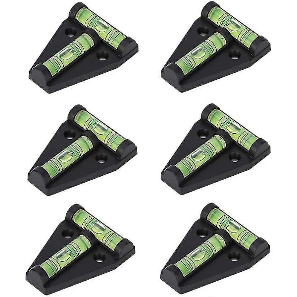 6-pak RV T-niveau, 2-vejs T-formet boble-niveau til RV-trailer, autocamper, maskiner, båd