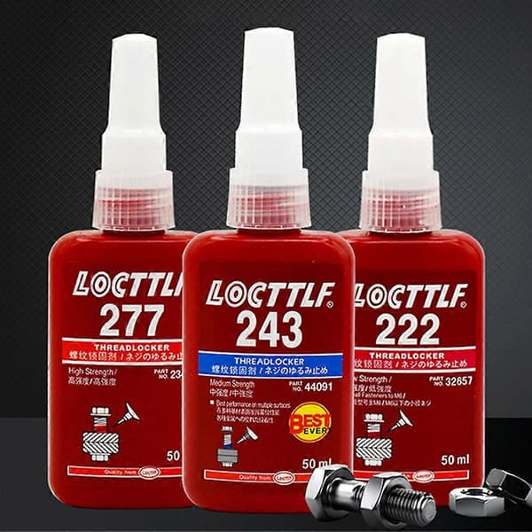 Loctite 243 Trådsikring 50ml Blå Bolt Stud Rask Fiks Skruelim Mutterforbindelse
