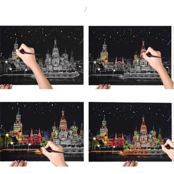 Hueboard Scratch Art, Hue Board Scratch Art, Hueboard Art Scratch tower bridge