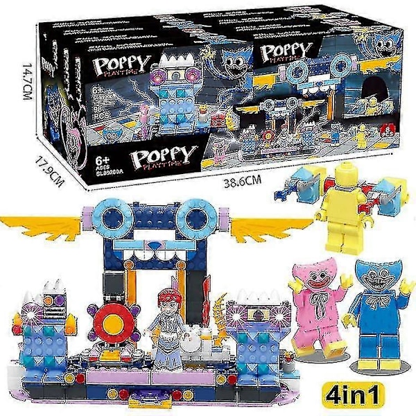 4 i 1 Sæt Poppy Play Time Minifigurer Legetøj Huggy Wuggy Byggeklodser