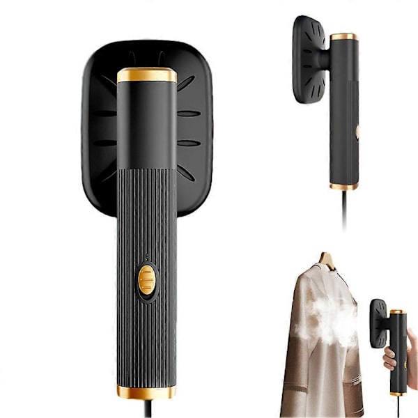 Resesteamer Mini Strykjärn för Kläder, Handhållen Bärbar Ångstrykjärn black