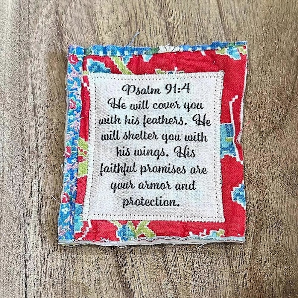 Bønnetæppe med kors indeni, håndlavet syet individuelt farverige tæpper nyt the lords prayer