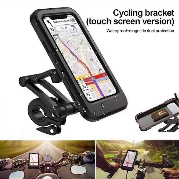 Vattentät Motorcykelcykel Mobiltelefonhållare Stöd Universal Cykel GPS 360° Justerbar Motorcykel Mobiltelefonhållare För Iphone Samsung Xiaomi