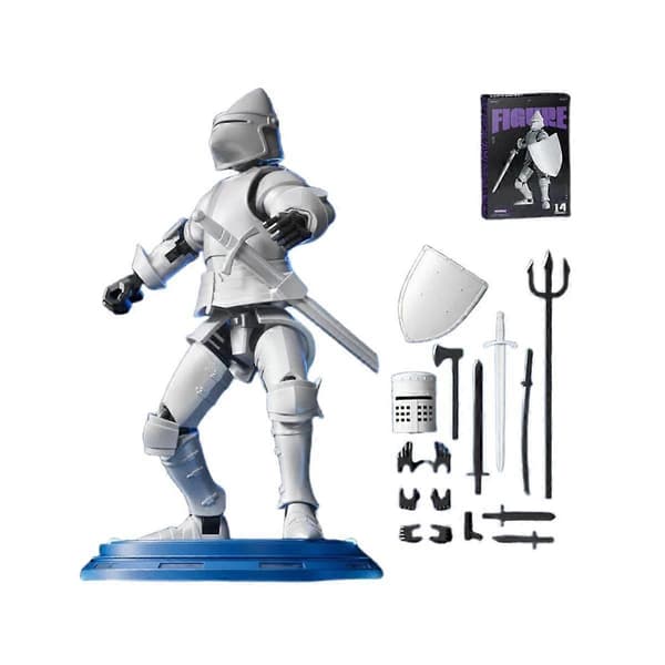 Dummy 13 Robot Actionfigur i rustning, 15. generasjon middelalderridder Actionfigur black
