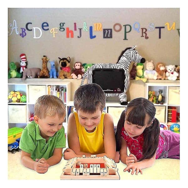 Brætspil, Terningespil, Luk Boksen, Matematikspil til Børn, Bordspil,
