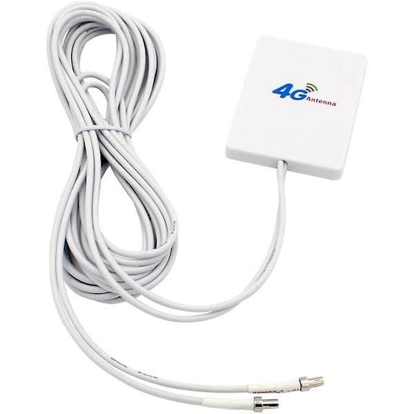 4G LTE Panelantenne med SMA TS9 CRC9-stik - 2M-kabel, kompatibel med E8372, E3372, B315-router og USB-modem