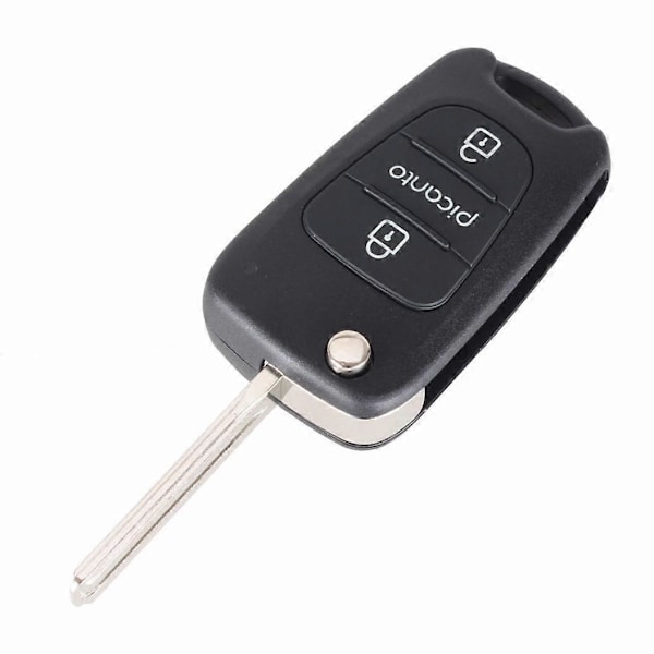 3-knapps Flip Floding Bilnøkkelskall for Kia Picanto