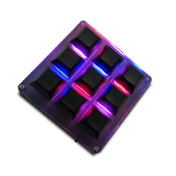 9-Tacks Trådlöst Anpassningsbart Tangentbord 2.4G USB Bluetooth -Läges Tangent Anpassning Hot-Swappable Tangenter