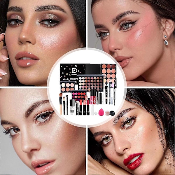 Make Up Adventskalender 2024, Skönhetsadventskalender 2024, Makeup Skönhetsadventskalender 2024, Kosmetisk Makeup Set All-in-1 Makeup Set för Nybörjare b