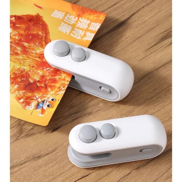 Mini Snackposeforsegler i ét stykke, USB-opladelig