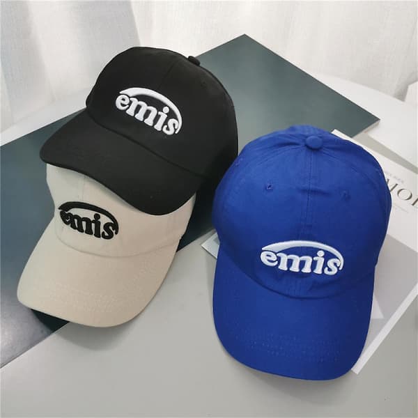 Hat Letter Kirjailtu Säädettävä Baseball-Lippis (Musta)