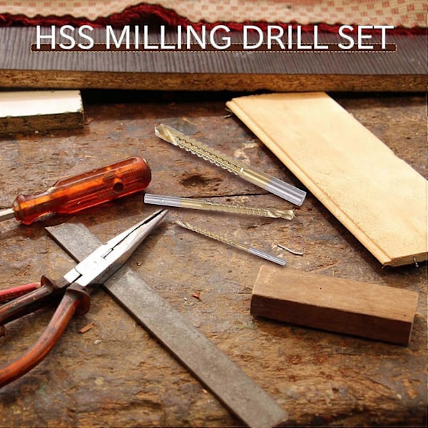 6 st HSS Fräsborr Set Träborr Bits Borr Set För Trä Metall K075