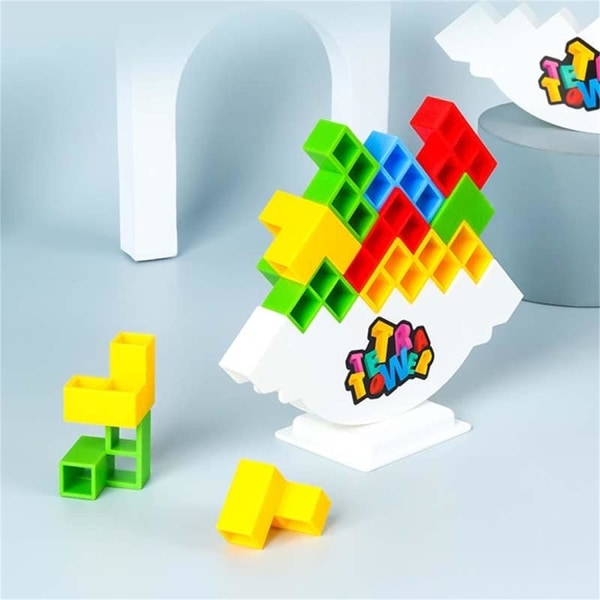 Tetra Tower Balance Game, Tetris Stress Relief Games 16PCS