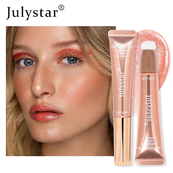 1 st Blush Beauty Wand Multifunktionell Makeup Pen Glitter Contouring Ansikte Shimmer Highlight Blush Flytande Contour Applikator a03