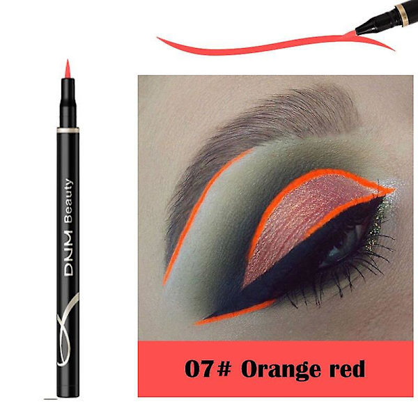 12 färger Eyeliner Pen Charming Matte Vattentät Långvarig Inte Blommande Cat Eye orange red