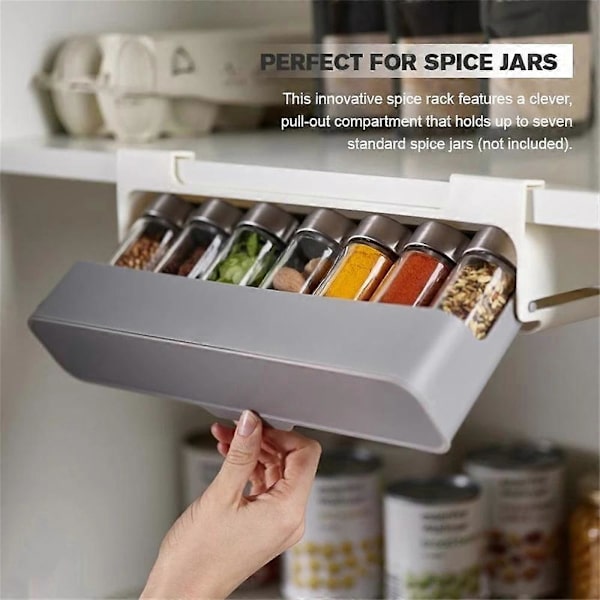 SpiceCaddy Krydderorganisator, Krydderstativ for skap organizer and 6 bottles