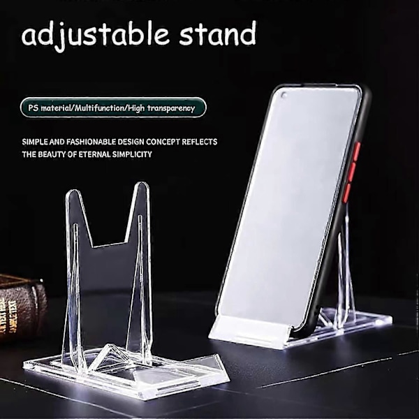 12 st Klar Plast Displayställ, Justerbart Klar Akryl Plast Displayställ Staffli Multifunktionellt Displayställ