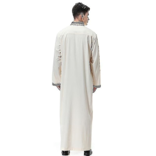 Islamiska Saudi-muslimska mäns kläder Dubai Arabian Kläder Beige 2XL
