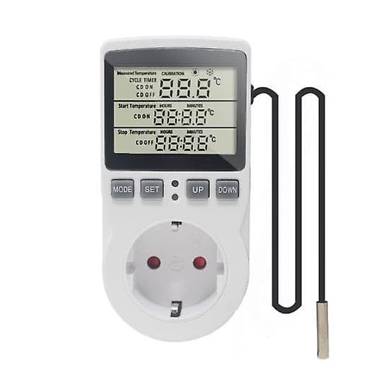 EU/US Timer Socket Termostat Digital Temperaturregulator Strømstikkontakt Med Timer Switch Sensor Sonde Opvarmning Køling
