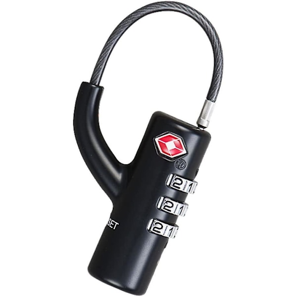 Telescopic padlock travel bag code 3 password combination of customs certification TSA certified cable safe