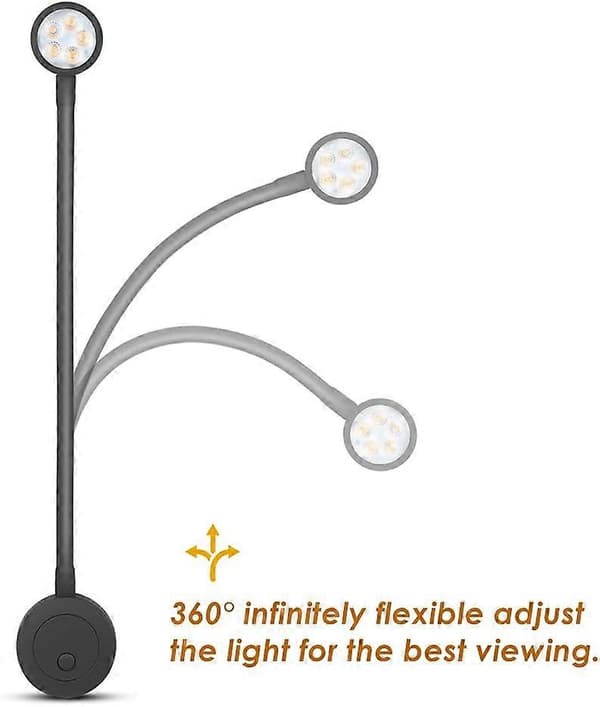 12V Campingvogn Sengside LED Læselampe med USB