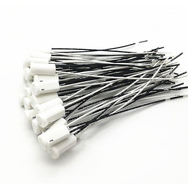 25 stycken G4 lamphållare G4 sockel lamphållare med keramisk hållare för G4 LED halogenlampa, 10cm kabel