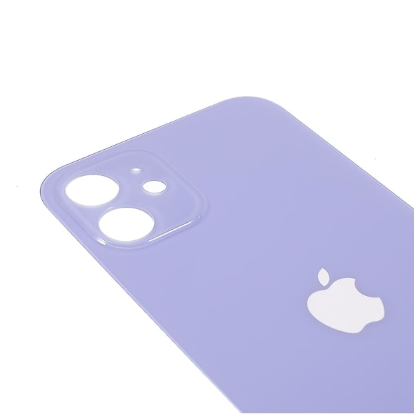 Batterihusdeksel for iPhone 12 6,1 tommer Reparasjonsdel (Stort hull) purple