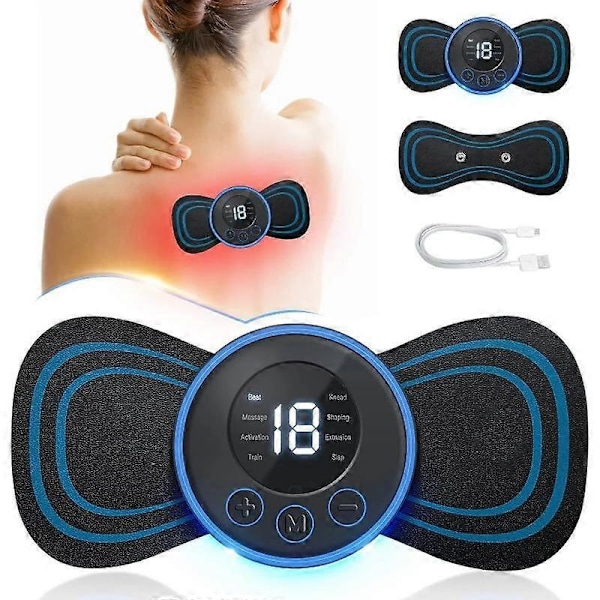Mini EMS Massager 6 Lägen 9 Växlar Puls Fysioterapi Instrument Smart Nackrygg Axlar Hela Kroppen Massage Muskelavslappning Smärtlindring